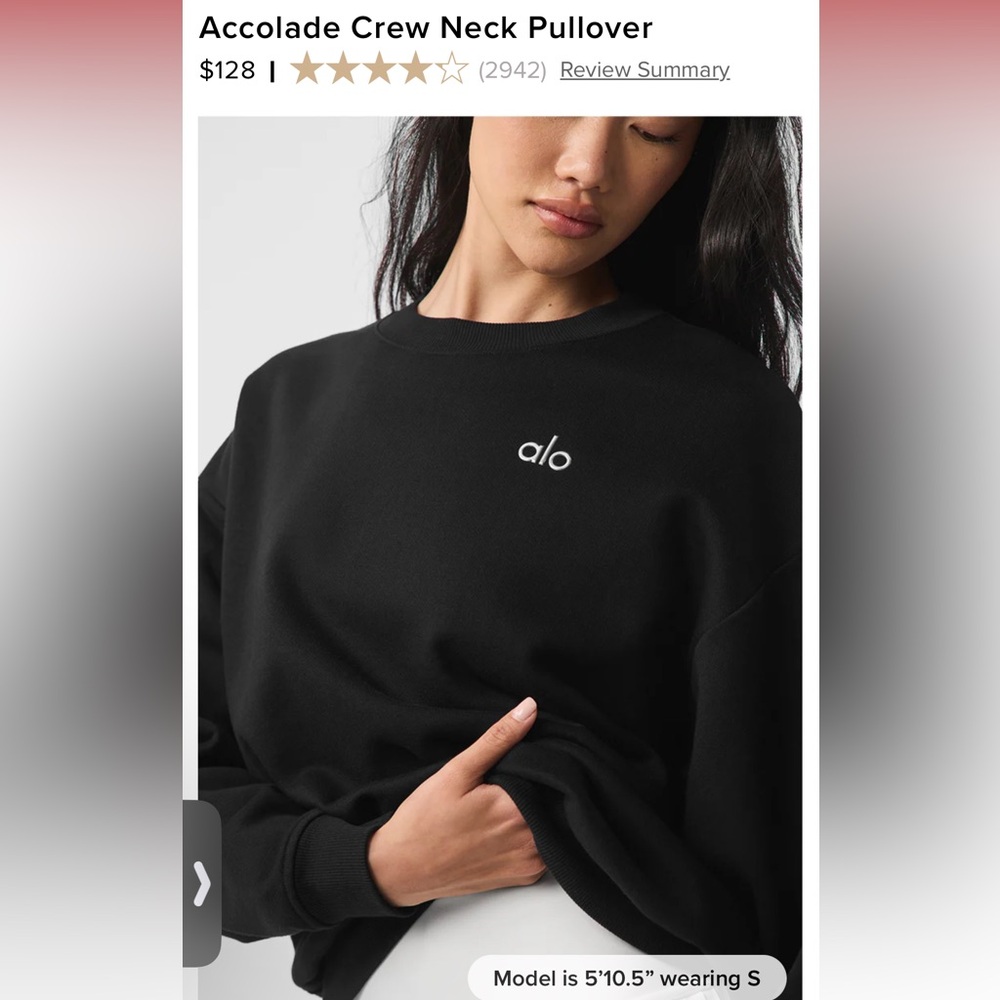 Alo yoga black crew